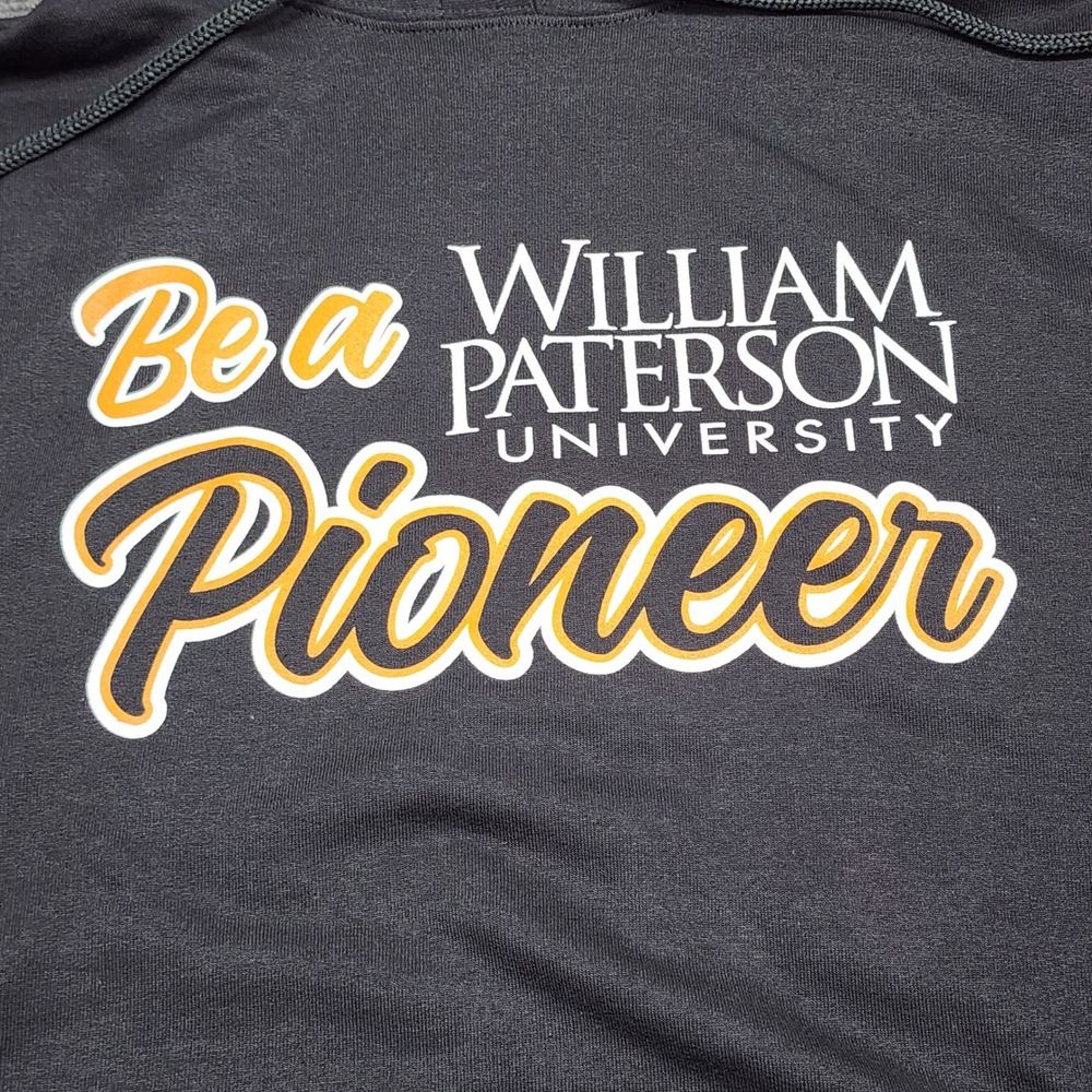 William Paterson‎ University Pioneer Hoodie Mens Large Black Pullover